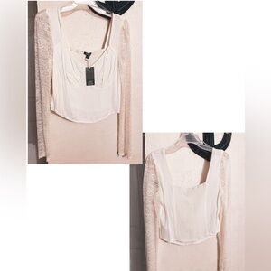 Elegant Cream Lace Women's Top